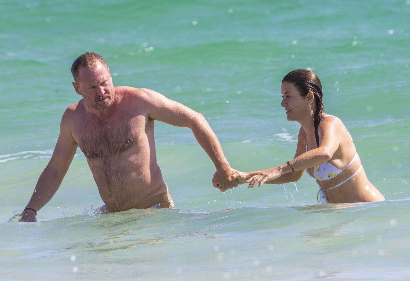 Kate Walsh in a Bikini at the Beach in Perth