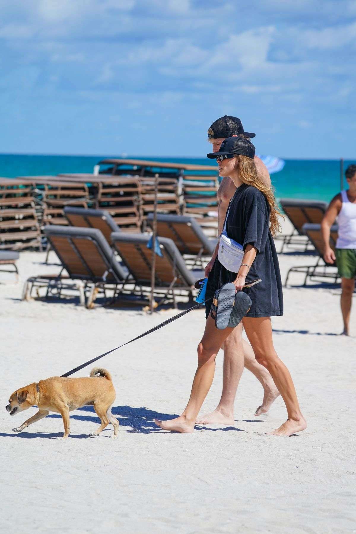Nina Agdal in Bikini at a Beach in Miami